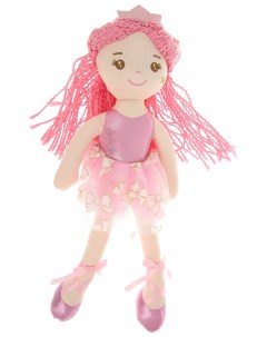 Кукла мягконабивная в розовом платье 38 см Abtoys