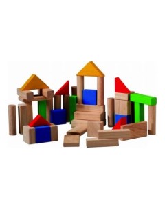 Конструктор деревянный PlanToys Блоки 50 деталей Plan toys