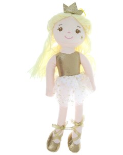 Кукла мягконабивная Принцесса в золотом платье 38 см Abtoys
