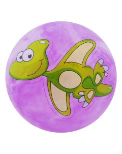 Мяч детский Динозаврики d 25 см 60 г цвет фиолетовый 3575056 Nobrand