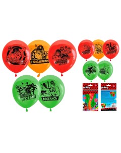 Воздушные шарики Леди Баг и Супер Кот 30 см 5 шт Nd play