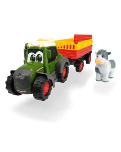 Машинка Трактор Happy Fendt с прицепом для перевозки животных 30 см Dickie toys