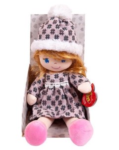 Кукла мягконабивная в шапочке и фетровом платье 36 см Abtoys