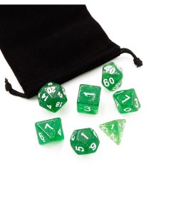 Кубики для ролевых игр блестящий зеленый 273627 Stuff-pro