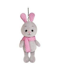 Мягкая игрушка Кролик Серый с цветными ушками 13 см Maxitoys