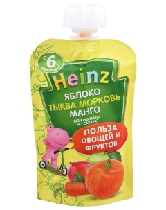 Пюре овощное Яблоко тыква морковь манго с 6 месяцев 90 г 1 шт Heinz