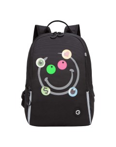 Рюкзак школьный для мальчика RB 351 8 1 черный серый Grizzly