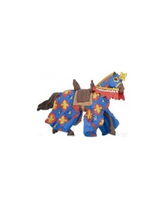 Игровая фигурка Лошадь с символом Флер де Лис синяя Papo