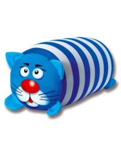 Подушка валик антистресс Кот полосатый голубой Штучки, к которым тянутся ручки