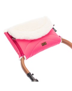 Муфта меховая для коляски Tundra Bianco цвет розовый Nuovita