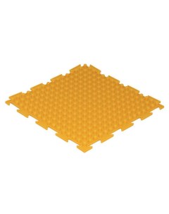 Массажный развивающий коврик пазл Шипы мягкие желтый 1 элемент Ортодон