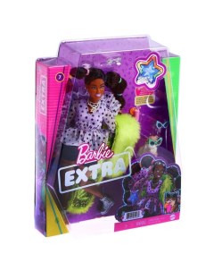 Кукла Барби Экстра с переплетенными резинками хвостиками Mattel