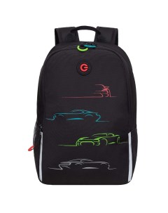 Рюкзак школьный для мальчика облегченный RB 351 3 1 черный красный Grizzly