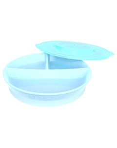 Тарелка с разделителями цвет пастельный синий Pastel Blue Twistshake