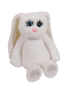 Мягкая игрушка Реснички Кролик белый 20 см Abtoys