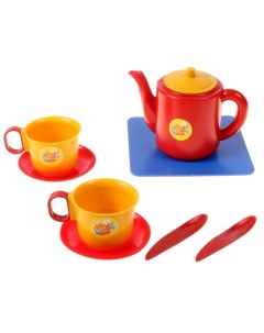 Посуда для кукол Набор чашек с чайником 8 элементов Пластмастер