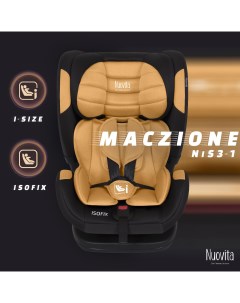 Детское автокресло Maczione NiS3 1 Isofix группа 1 2 3 9 36 кг Песочный Nuovita