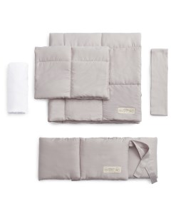 Комплект постельного белья для новорожденного сатин комплект на выписку серый Happy baby