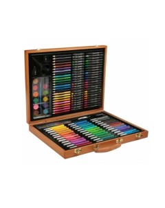 Набор для творчества и рисования в деревянном чемоданчике 150 предметов Newstyl