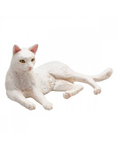 Фигурка Кошка лежащая белая AMF1092 Konik