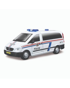 Коллекционная полицейская машинка Mercedes Benz Vito 1 50 белая Bburago