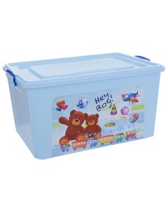 DUNYA Ящик для игрушек 80 л Голубой 68 46 5 35 5 см Dunya plastik
