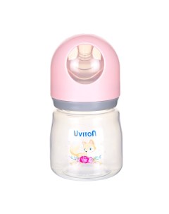 Бутылочка с широким горлышком ZOO 125 мл цвет розовый Uviton