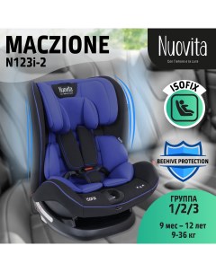 Автокресло Maczione N123i 2 Isofix группа 1 2 3 9 36 кг Blu Синий Nuovita
