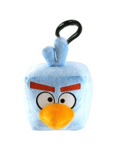Мягкая игрушка брелок Space Голубая кубическая космическая злая птичка 8 Angry birds