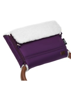 Муфта меховая для коляски Alpino Bianco фиолетовая Nuovita