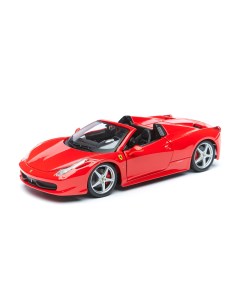 Коллекционная машинка Феррари 1 24 Ferrari 458 Spider красная Bburago