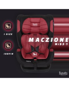 Детское автокресло Maczione NiS3 1 Isofix группа 1 2 3 9 36 кг Красный Nuovita