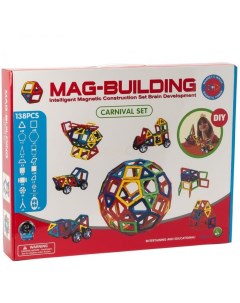 Магнитный конструктор Mag Building 138 деталей колеса и карусель Mag-building