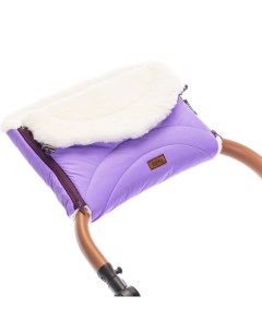 Муфта меховая для коляски Tundra Bianco цвет фиолетовый Nuovita