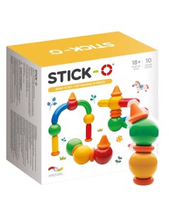 Конструктор магнитный Basic Set 10 деталей 901001 для детей от 1 года Stick-o