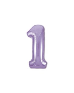 Воздушный шар Lavender Цифра 1 фиолетовый 102 см Agura
