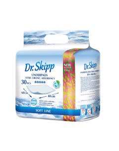 Гигиенические пеленки для детей 60x40 30шт 8029 Dr.skipp