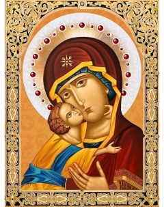 Алмазная мозаика Икона Владимирская богородица АЖ 1844 Алмазная живопись
