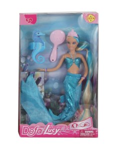 Набор с куклой русалка цвет голубой Defa lucy