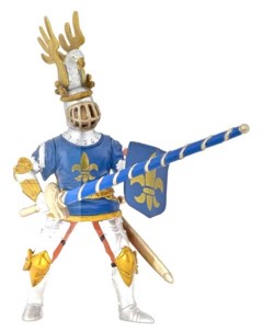 Игровая фигурка Рыцарь с символом Флер де Лис Синий Papo