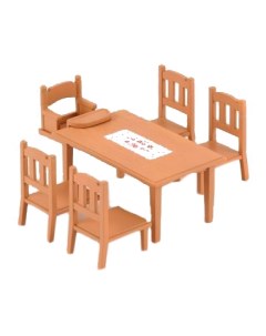 Игровой набор обеденный стол с 5 ю стульями Sylvanian families