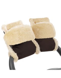 Муфта рукавички для коляски Oskar Chocolat Натуральная шерсть Esspero
