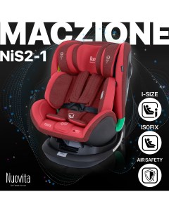 Автокресло Maczione NiS2 1 Isofix группа 0 1 2 3 до 36 кг Rosso Красный Nuovita