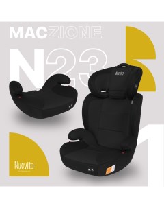 Автокресло бустер Maczione N23 1 группа 2 3 15 36 кг Nero Чёрный Nuovita