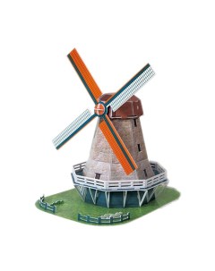 Пазл Голландская мельница 3D макет 45 деталей 2801W Diy