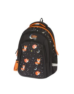 Детские рюкзаки Comfort черный оранжевый Berlingo