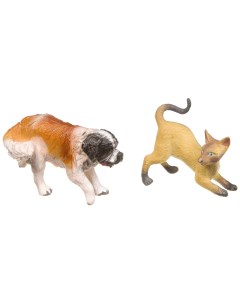 Набор пвх кошка с собакой серия Мир вокруг нас РАС 16 5 14 5 см 6 видов арт M7593 16 Yako toys