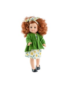 Кукла Soy Tu Анхела в зеленой кофточке с повязкой на волосах 42 см Paola reina