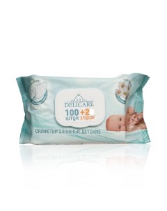 Детские влажные салфетки Baby с ромашкой и витамином Е 120шт Delicare
