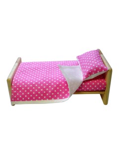 Кроватка для кукол Розовая горошина 444 розовый Играть с радостью